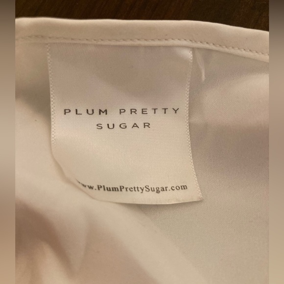 White Satin Flare Hem Robe - Picture 2 of 3